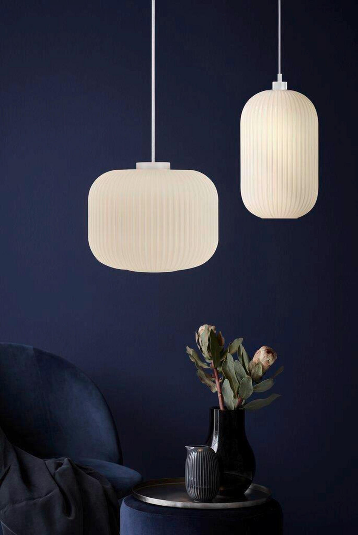 HÄNGELEUCHTE MILFORD 30/23,5 cm   - Weiß, Design, Glas (30/23,5cm) - Nordlux