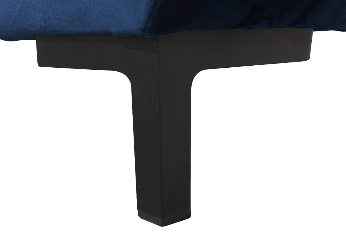 ECKSOFA Royalblau Velours  - Blau/Royalblau, Design, Textil/Metall (277/187cm) - Livetastic