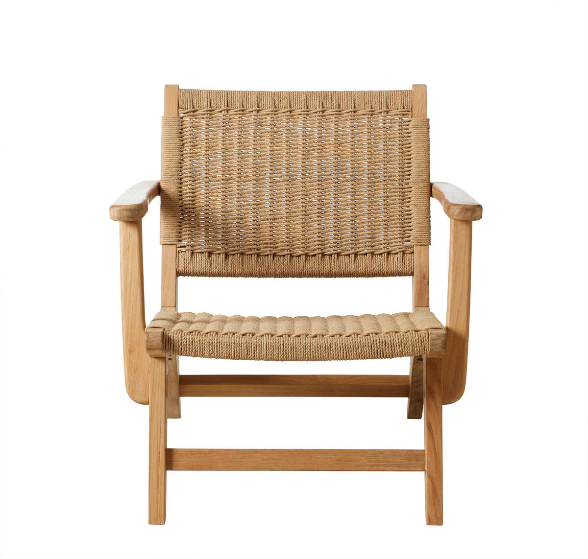 LOUNGESESSEL  - Hellbraun/Teakfarben, Natur, Holz/Papier (68/71/72cm) - Gardenson