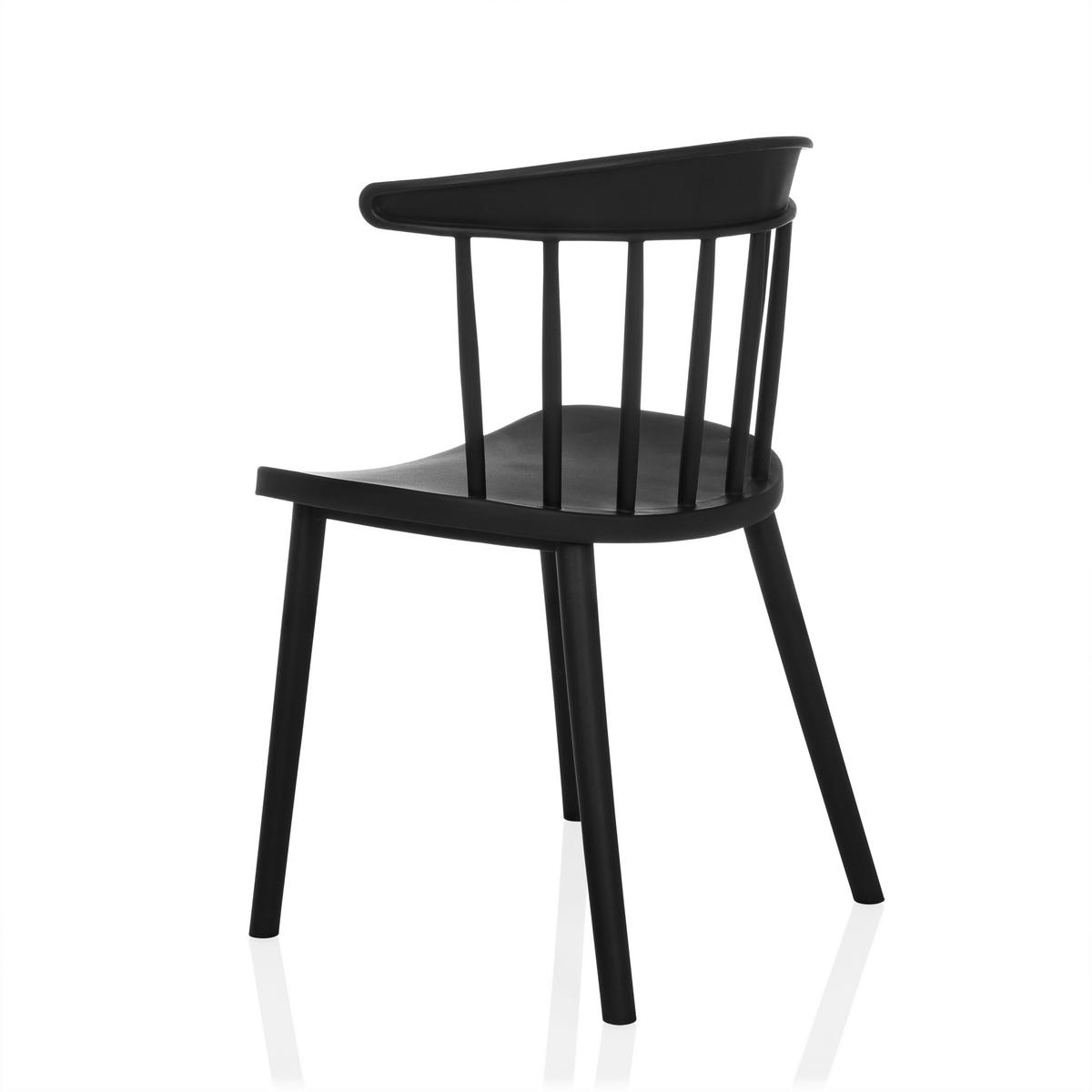 BESUCHERSTUHL  in Schwarz  - Schwarz, MODERN, Kunststoff (53/75/45cm) - MID.YOU