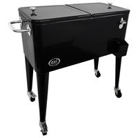 KÜHLBOX AXI RETRO KÜHLER Schwarz  - Schwarz, KONVENTIONELL, Metall (43,00/89,00/92,00cm) - Ambia Garden