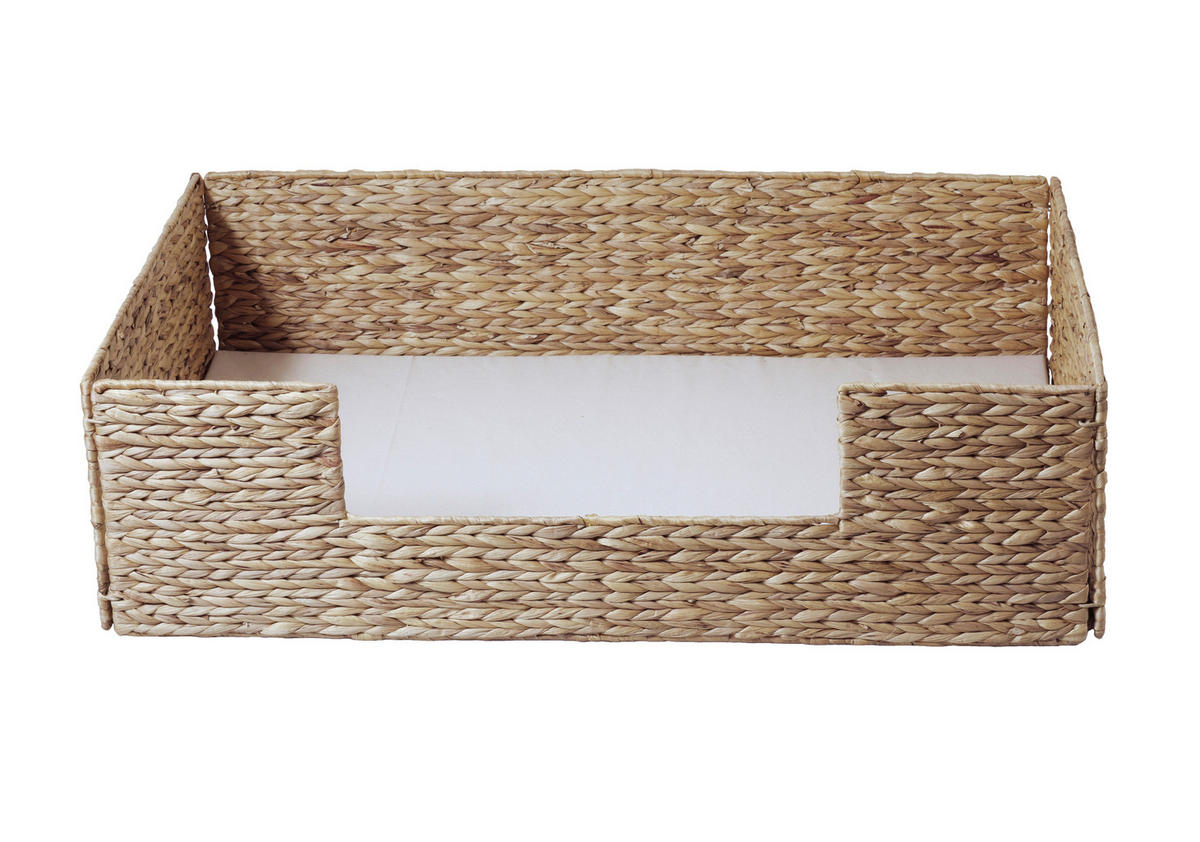 TIERKORB Wasserhyazinthe eckig - Naturfarben/Weiß, KONVENTIONELL, Naturmaterialien (88/57/25cm)
