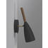 WANDLEUCHTE - Schwarz, Design, Holz/Metall (10/26cm)