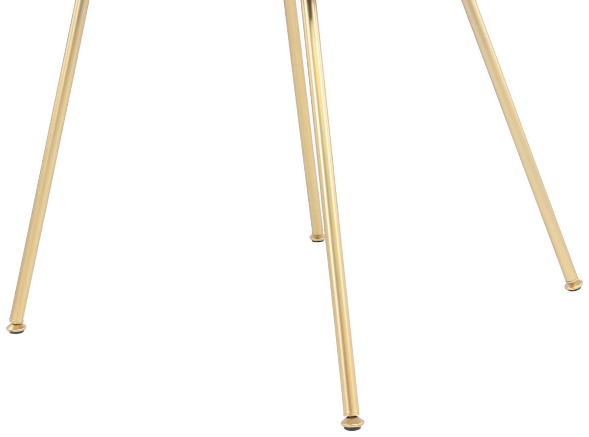 ARMLEHNSTUHL  in Eisen  - Goldfarben, Design, Holz/Kunststoff (53cm) - Kayoom