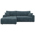 ECKSOFA in Webstoff Petrol  - Petrol/Schwarz, KONVENTIONELL, Kunststoff/Textil (192/270cm) - Carryhome
