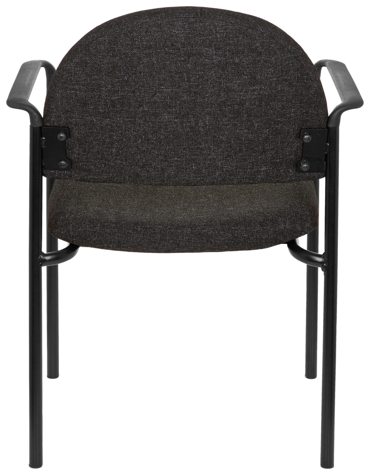 BESUCHERSTUHL Schwarz, Dunkelgrau  - Dunkelgrau/Schwarz, Basics, Kunststoff/Textil (55/84/42cm) - MID.YOU