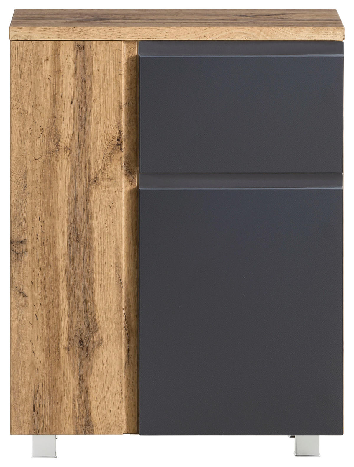 UNTERSCHRANK 65/79/35 cm   - Eiche Wotan/Grau, MODERN, Holzwerkstoff (65/79/35cm) - Held