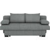SCHLAFSOFA in Textil Grau  - Wengefarben/Alufarben, Konventionell, Holz/Textil (200/80/104cm) - Novel