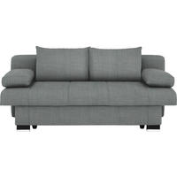 SCHLAFSOFA in Textil Grau  - Wengefarben/Alufarben, Konventionell, Holz/Textil (200/80/104cm) - Novel