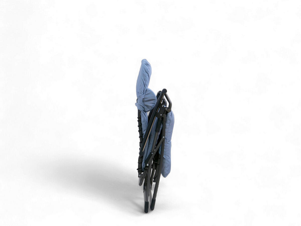 GARTEN-RELAXSESSEL 67/130/70 cm  - Blau/Anthrazit, Basics, Kunststoff/Textil (67/130/70cm)