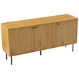 SIDEBOARD 150/75/40 cm  in Schwarz, Eichefarben  - Eichefarben/Schwarz, Design, Holzwerkstoff/Metall (150/75/40cm) - Carryhome