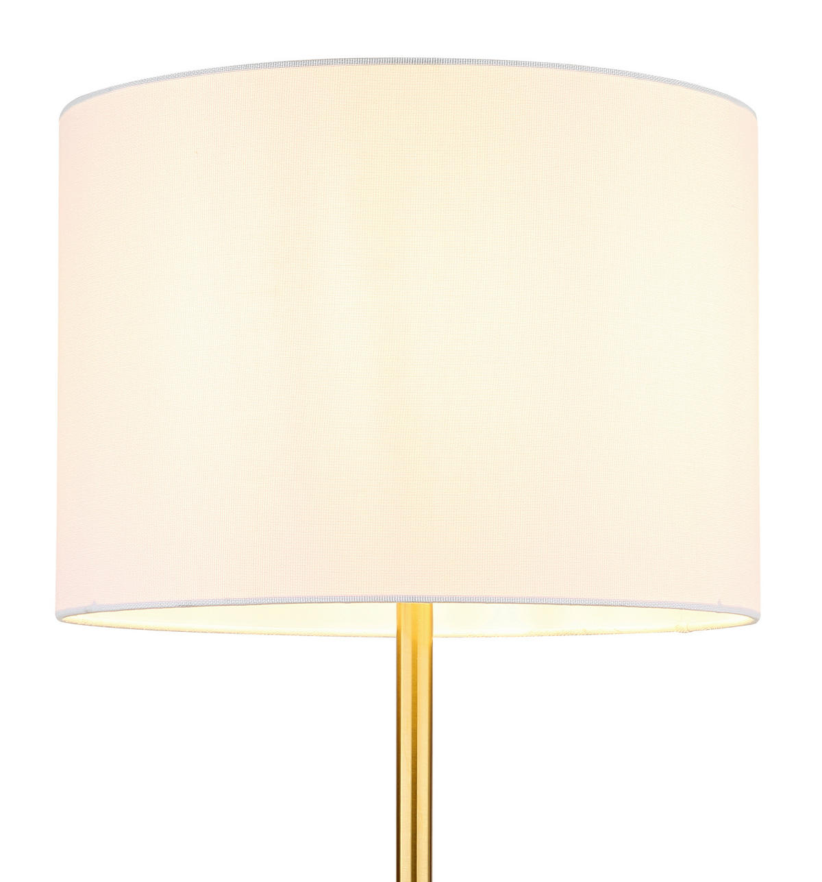 STEHLEUCHTE Truett 35/151 cm  - Messingfarben/Schwarz, Design, Kunststoff/Textil (35/151cm) - Globo