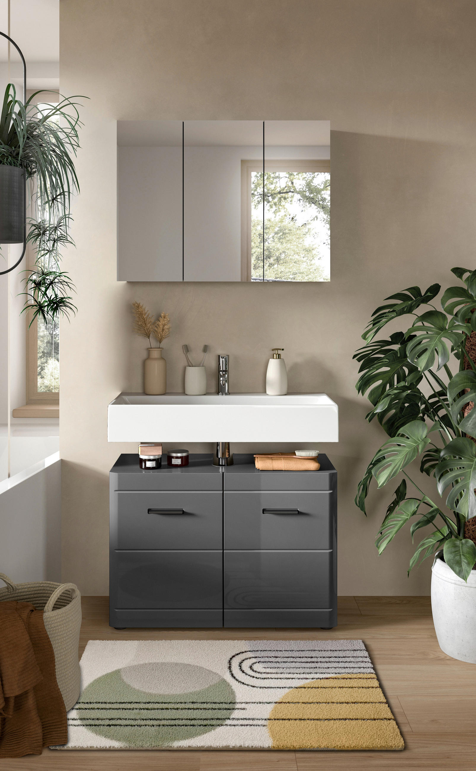 MID.YOU KÚPEĽŇA sivá farba s vysokým leskom