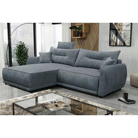 ECKSOFA  FRESH Blau Struktur  - Blau/Beige, Design, Kunststoff/Textil (195/264cm) - MID.YOU