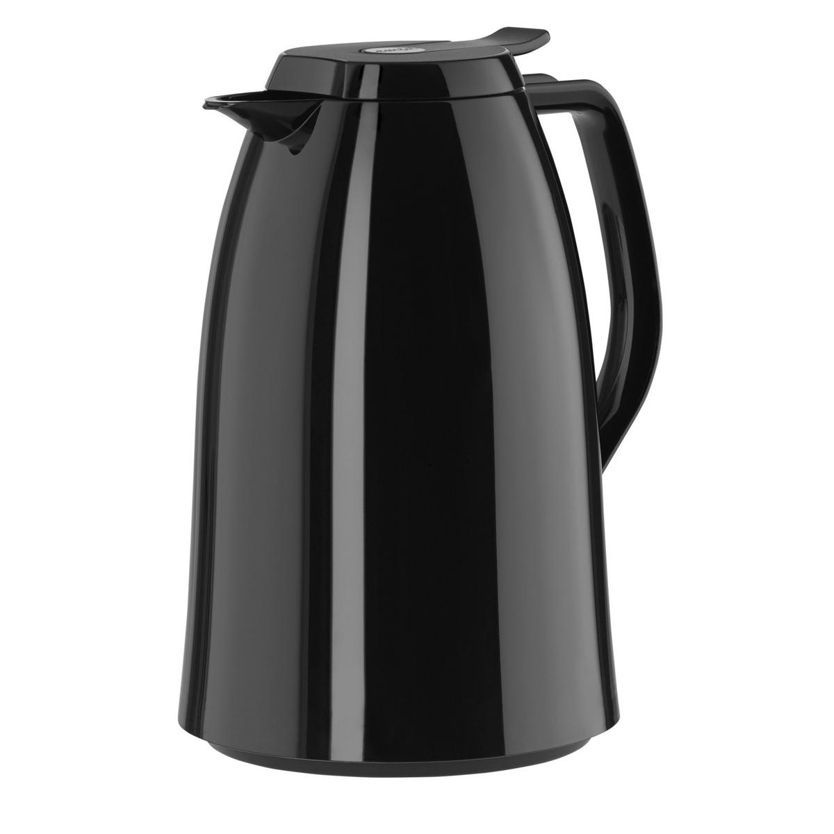 ISOLIERKANNE MAMBO 1,5 L  - Schwarz Hochglanz, Basics, Kunststoff (1,5l) - Emsa