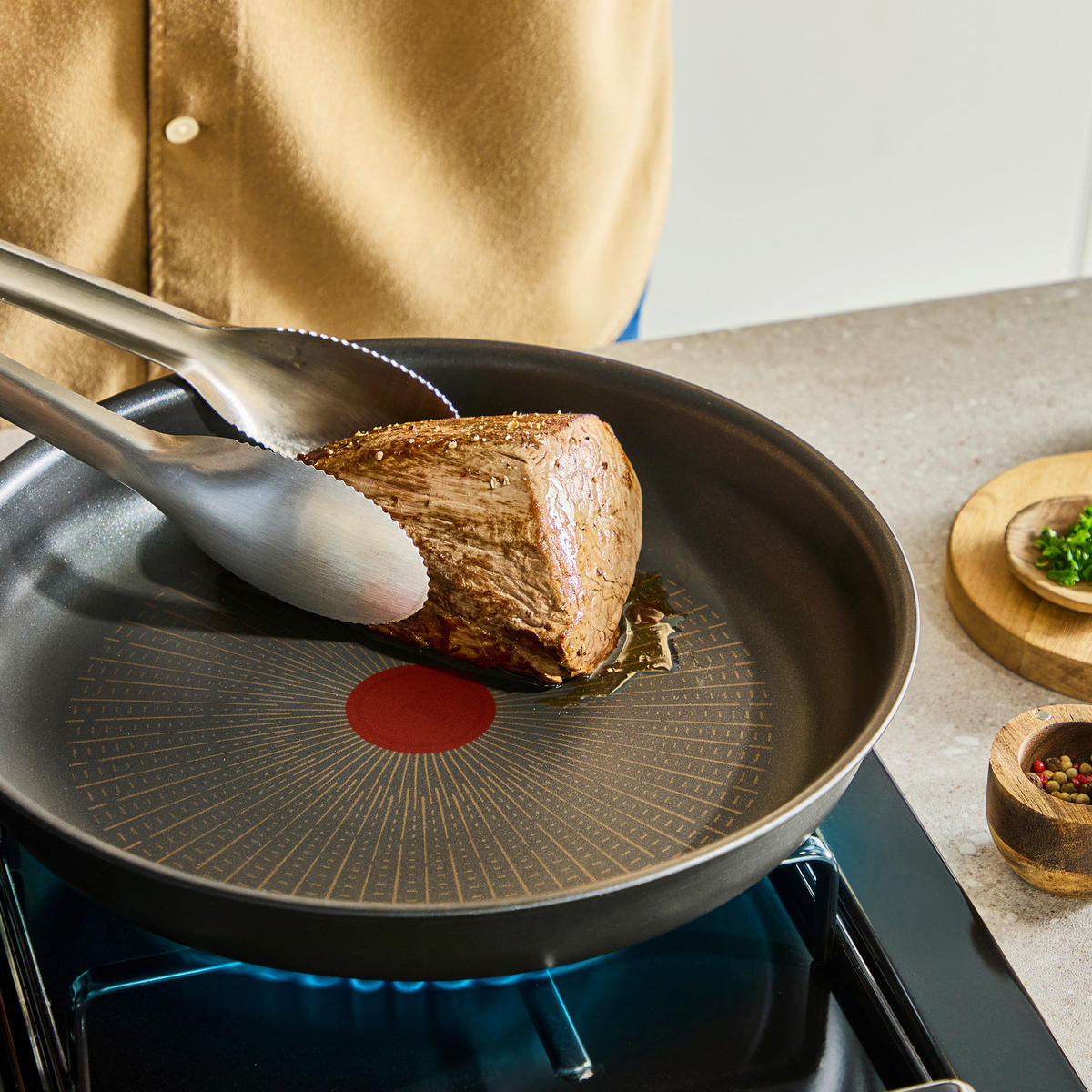 SET LONACA ZA KUHANJE 8/1  Excellence plus Ingenio  - crna, Basics, metal - Tefal