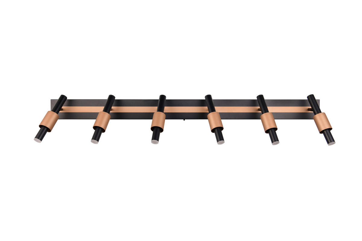 LED-STRAHLER 115/20/9 cm   - Schwarz/Braun, Basics, Metall (115/20/9cm)