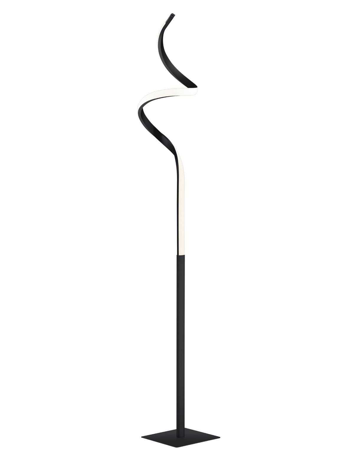 LED-STEHLEUCHTE 20,5/145 cm    - Schwarz/Weiß, Design, Kunststoff/Metall (20,5/145cm)