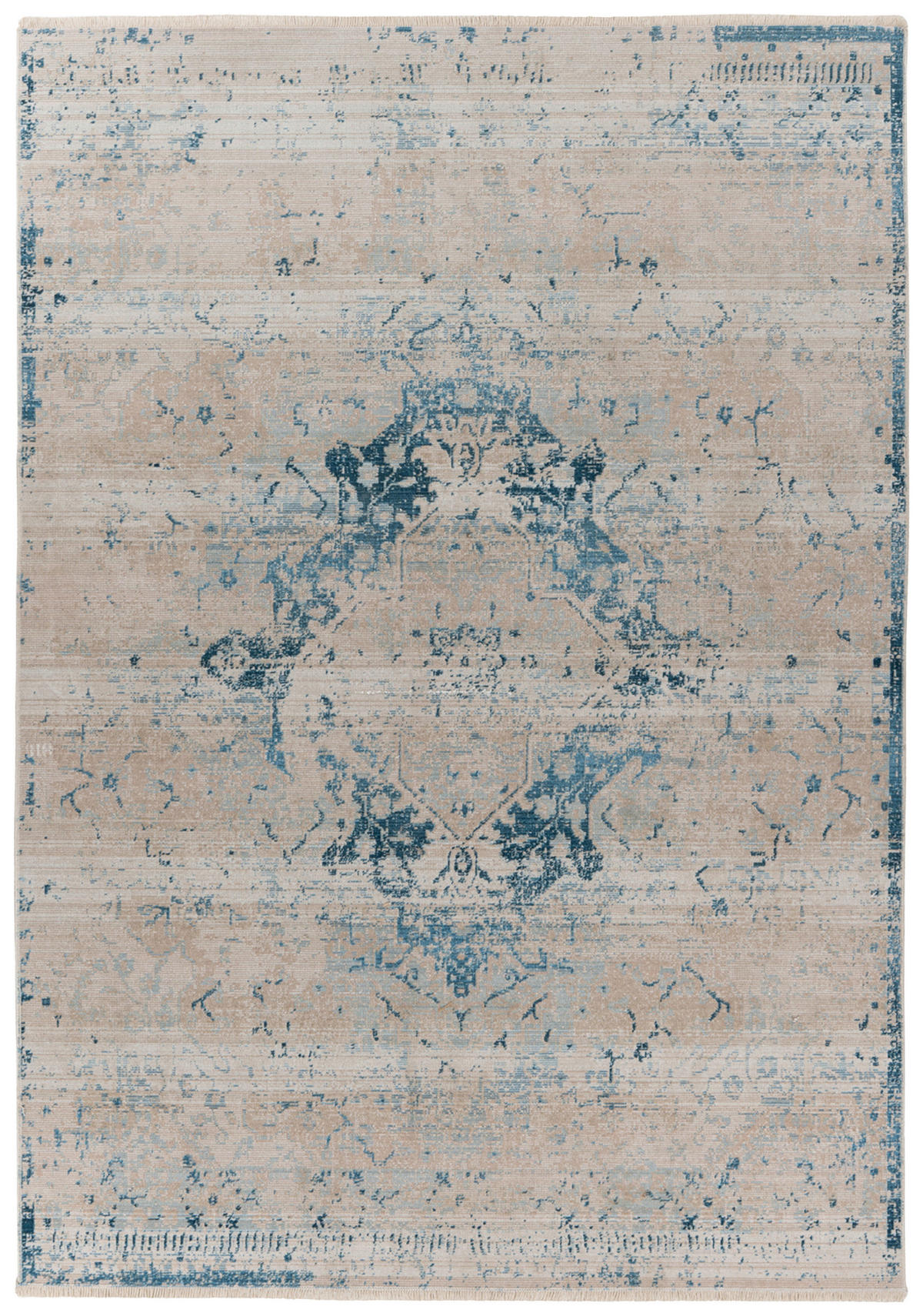 VINTAGE-TEPPICH 160/230 cm Dilan 200 Blau  - Blau, KONVENTIONELL, Textil (160/230cm)