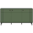 SIDEBOARD  in 160,2/81,8/37 cm  - Schwarz/Grün, MODERN, Holzwerkstoff/Kunststoff (160,2/81,8/37cm) - Carryhome