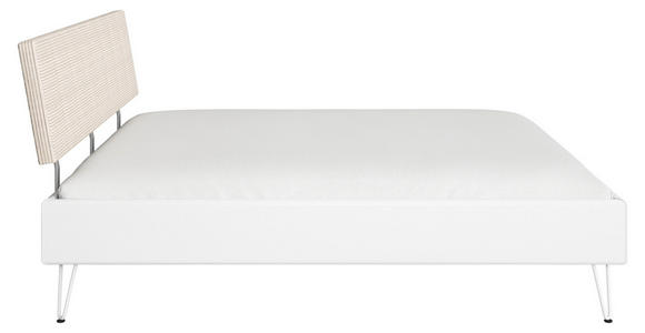 BETT 180/200 cm  in Weiß  - Weiß, Design, Holzwerkstoff/Textil (180/200cm) - Carryhome
