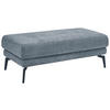 HOCKER Chenille Blau  - Blau/Schwarz, KONVENTIONELL, Textil/Metall (130/44/68cm) - SetOne by Musterring