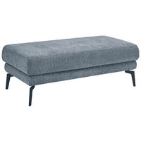 HOCKER Chenille Blau  - Blau/Schwarz, KONVENTIONELL, Textil/Metall (130/44/68cm) - SetOne by Musterring