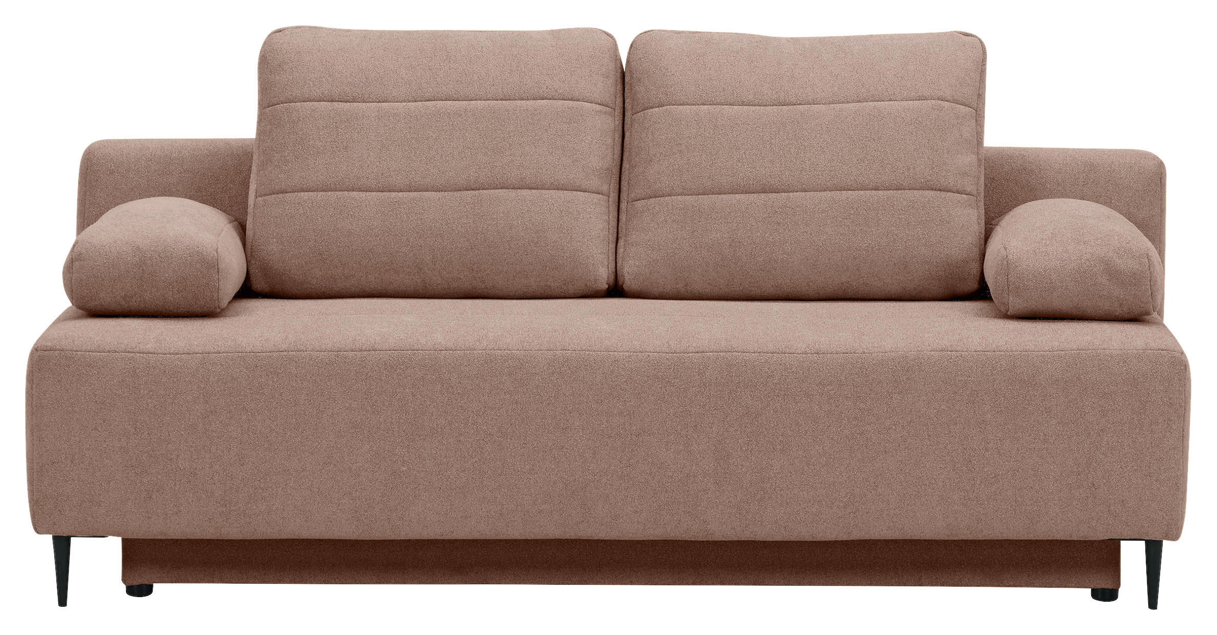 SCHLAFSOFA in Flachgewebe Hellbraun  - Hellbraun/Schwarz, KONVENTIONELL, Textil/Metall (197/75/100cm) - Carryhome
