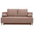 SCHLAFSOFA Flachgewebe Hellbraun  - Hellbraun/Schwarz, KONVENTIONELL, Textil/Metall (197/75/100cm) - Carryhome