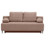 SCHLAFSOFA Flachgewebe Hellbraun  - Hellbraun/Schwarz, KONVENTIONELL, Textil/Metall (197/75/100cm) - Carryhome