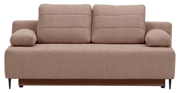 SCHLAFSOFA Flachgewebe Hellbraun  - Hellbraun/Schwarz, KONVENTIONELL, Textil/Metall (197/75/100cm) - Carryhome