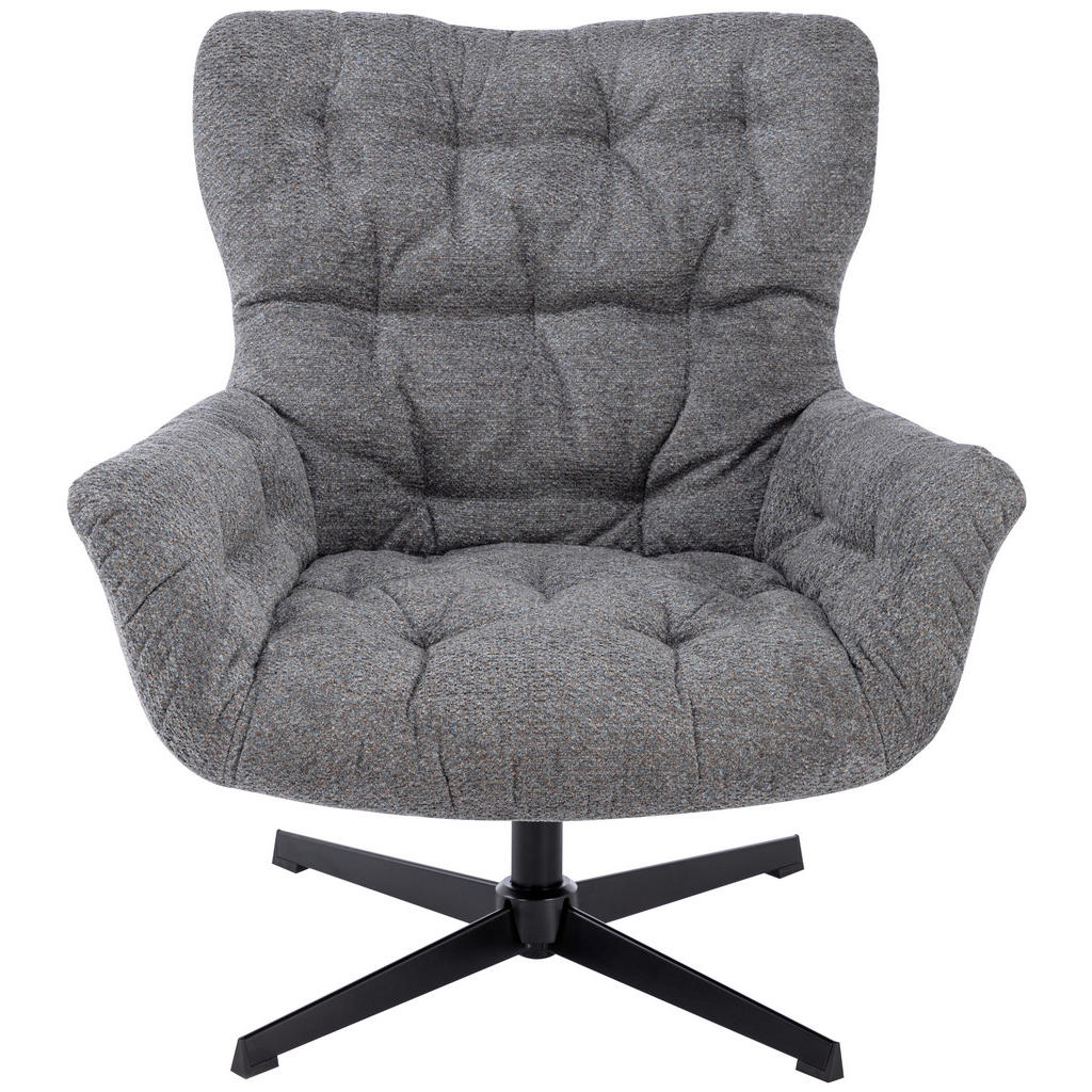 Thumbnail - Carryhome Sessel, Grau, Metall, Textil, 83x88x80 cm, Sitzfläche 360° drehbar, Wohnzimmer, Sessel, Polstersessel