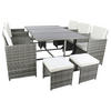 GARTENTISCHGRUPPE   - Creme/Grau, Modern, Glas/Kunststoff - Ambia Garden