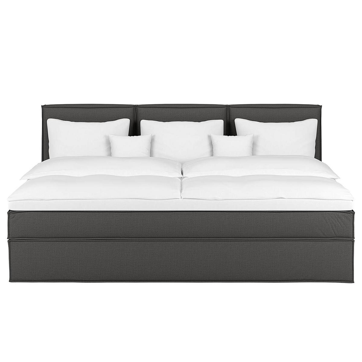 BOXSPRINGBETT 270/200 cm  in Anthrazit  - Anthrazit, Design, Textil (270/200cm) - home24