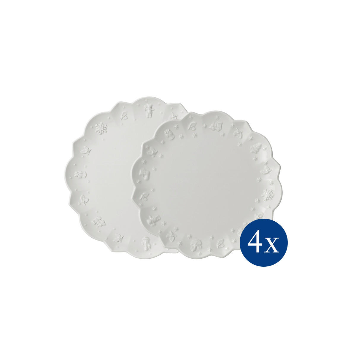 Villeroy & Boch Speisetellerset Toy`s Delight Royal Classic Weiß