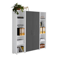 AKTENSCHRANK 172,6/185,6/33 cm  - Anthrazit/Weiß, MODERN, Holzwerkstoff (172,6/185,6/33cm) - MID.YOU