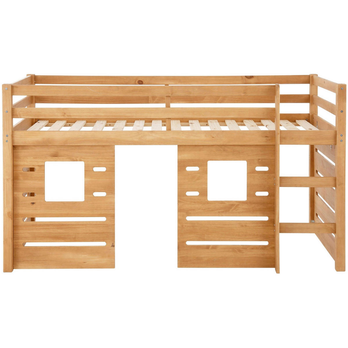 HOCHBETT 90/200 cm,  in Naturfarben, Leiter, Lattenrost  - Naturfarben, MODERN, Holz (90/200cm) - MID.YOU