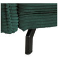 BIGSOFA in Cord Dunkelgrün - Dunkelgrün/Schwarz, Design, Textil/Metall (226/91/103cm) - Carryhome