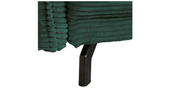 BIGSOFA in Cord Dunkelgrün - Dunkelgrün/Schwarz, Design, Textil/Metall (226/91/103cm) - Carryhome