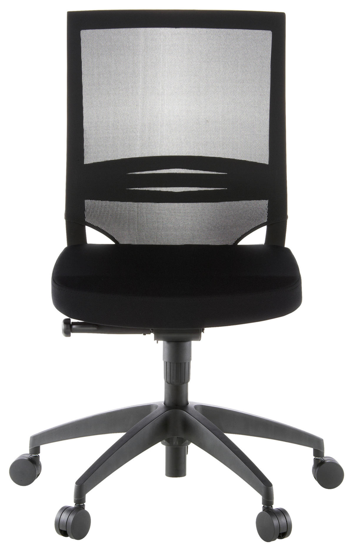 OTOČNÁ ŽIDLE, síťovina, plochá tkanina, černá - černá, Moderní, textil/plast (49/108/44cm) - MID.YOU