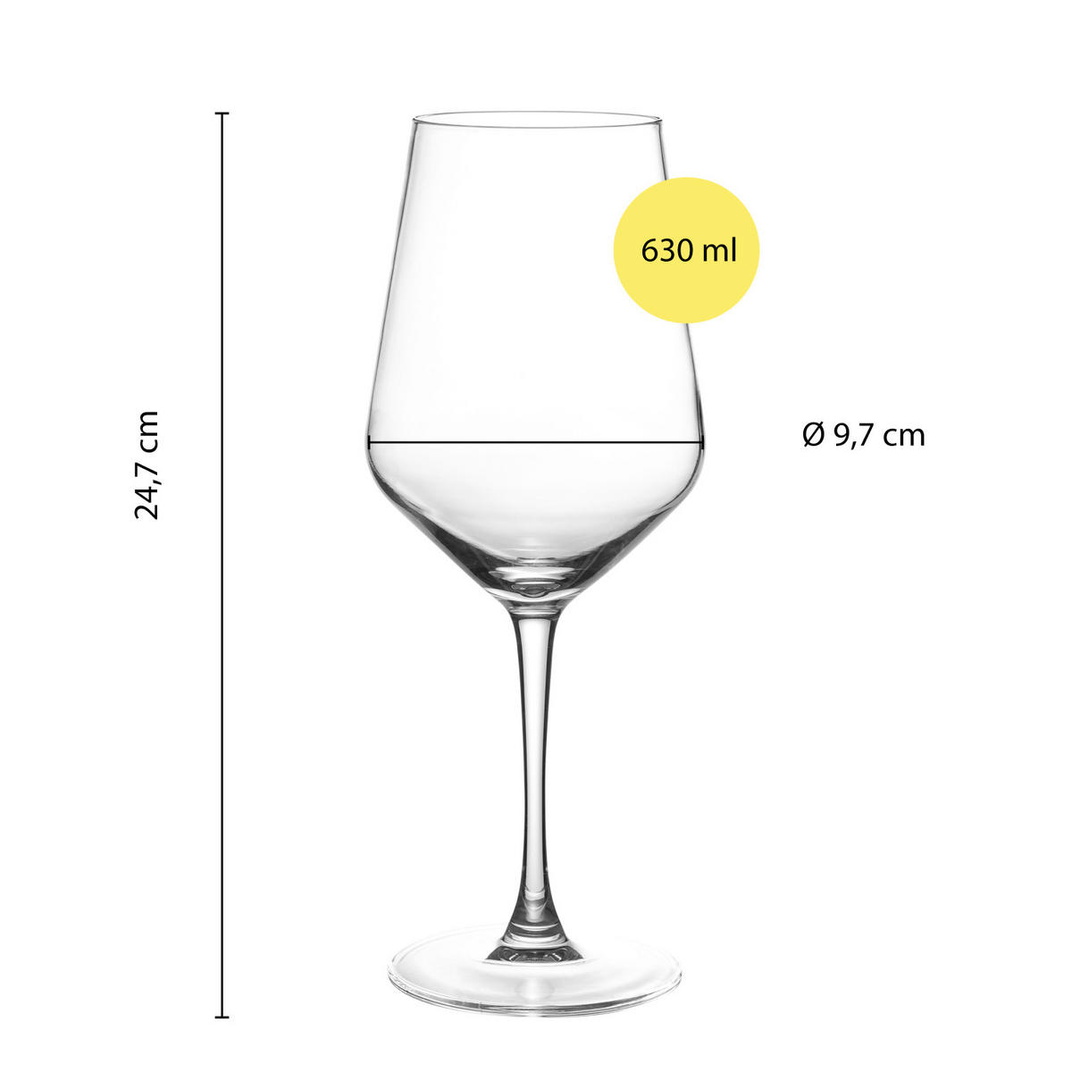 SET KOZARCEV - prosojno, Basics, steklo (9,7/24,7cm) - Echtwerk