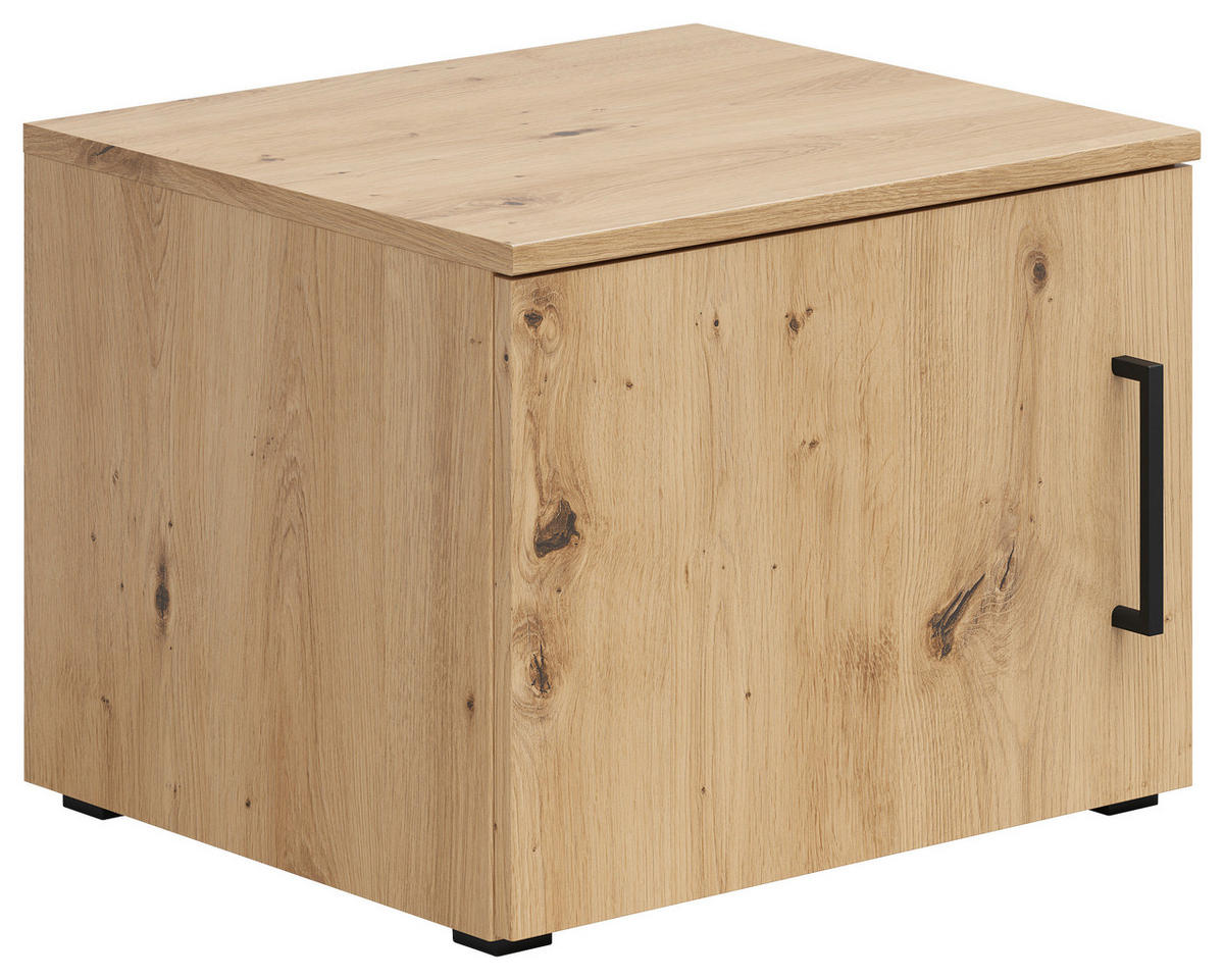NADSTAVEC NA SKRIŇU, dub artisan, 45/35/40 cm - čierna/dub artisan, Modern, kompozitné drevo/plast (45/35/40cm) - Carryhome