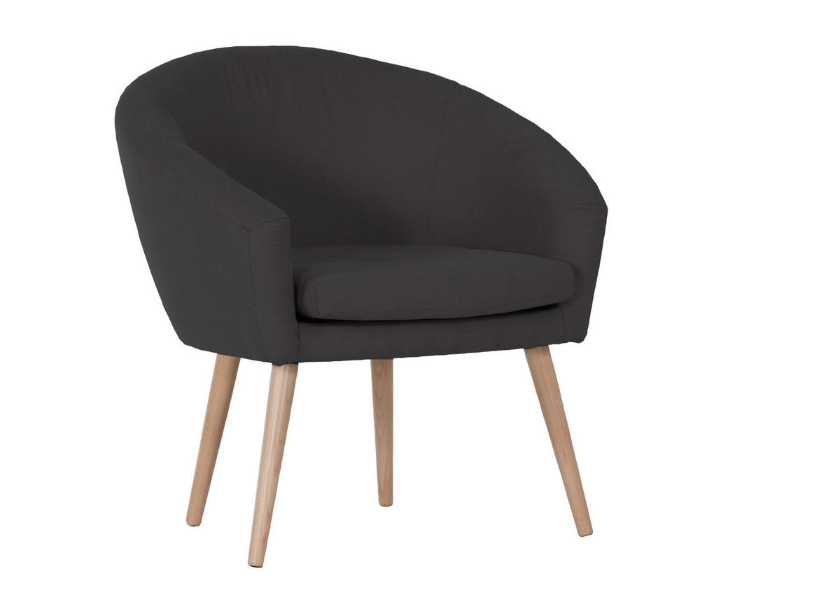 FOTELJA tekstil  smeđa   - prirodne boje/smeđa, Design, tekstil (73/73/43/66cm) - Carryhome