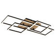LED-DECKENLEUCHTE Worcester 70/38/7,5 cm  - Braun, Basics, Holz/Kunststoff (70/38/7,5cm) - Novel