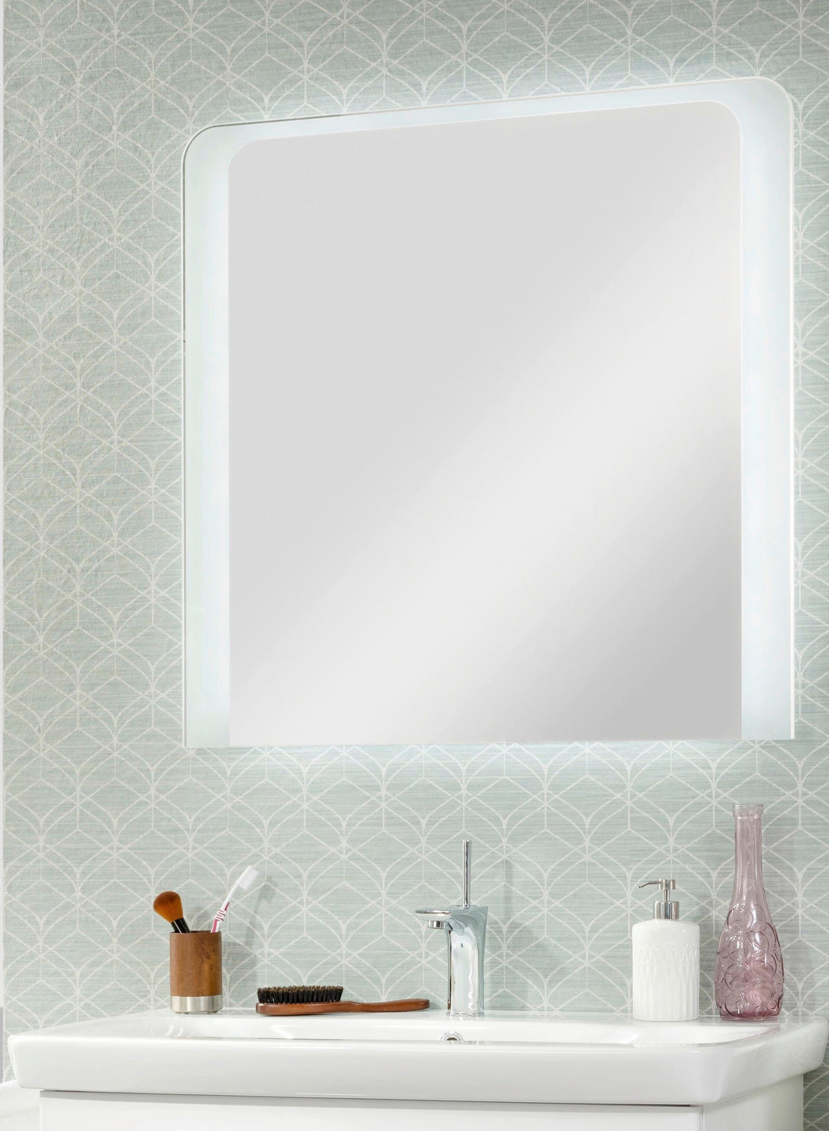 SPIEGEL 93/8/93 cm  - Silberfarben, Basics, Glas (93/8/93cm) - MID.YOU