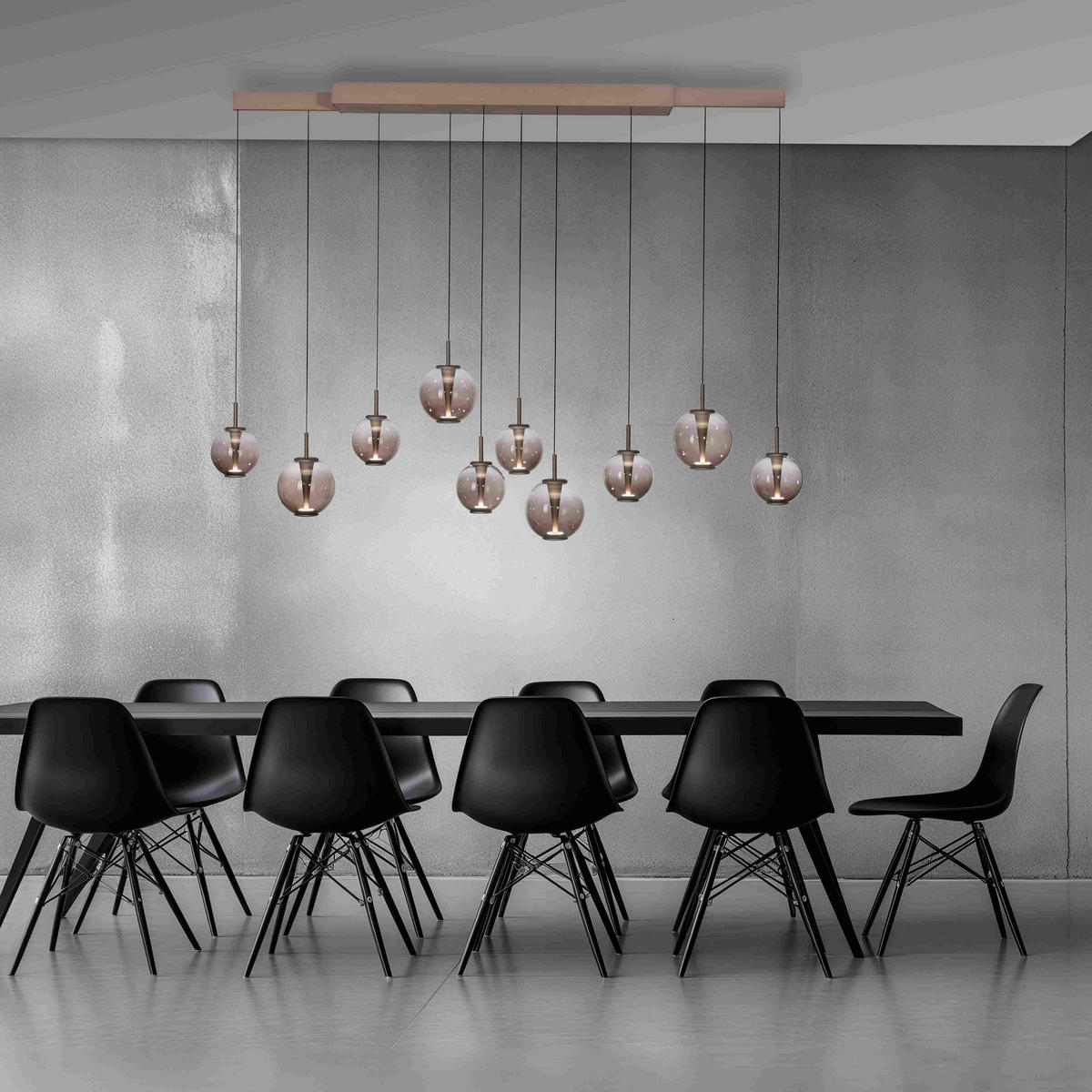 LED-HÄNGELEUCHTE Pure E-Infinity 198/35/180 cm   - Bernsteinfarben, Design (198/35/180cm) - Neuhaus PURE