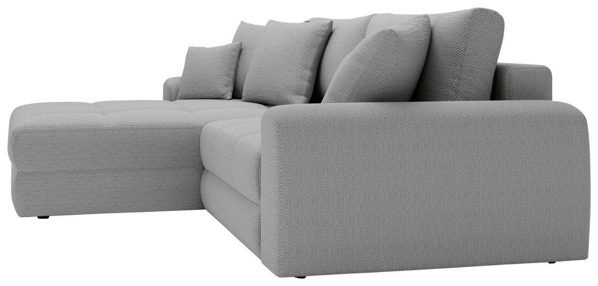 ECKSOFA LORSON Grau Struktur  - Beige/Schwarz, Design, Kunststoff/Textil (208/290cm) - Livetastic