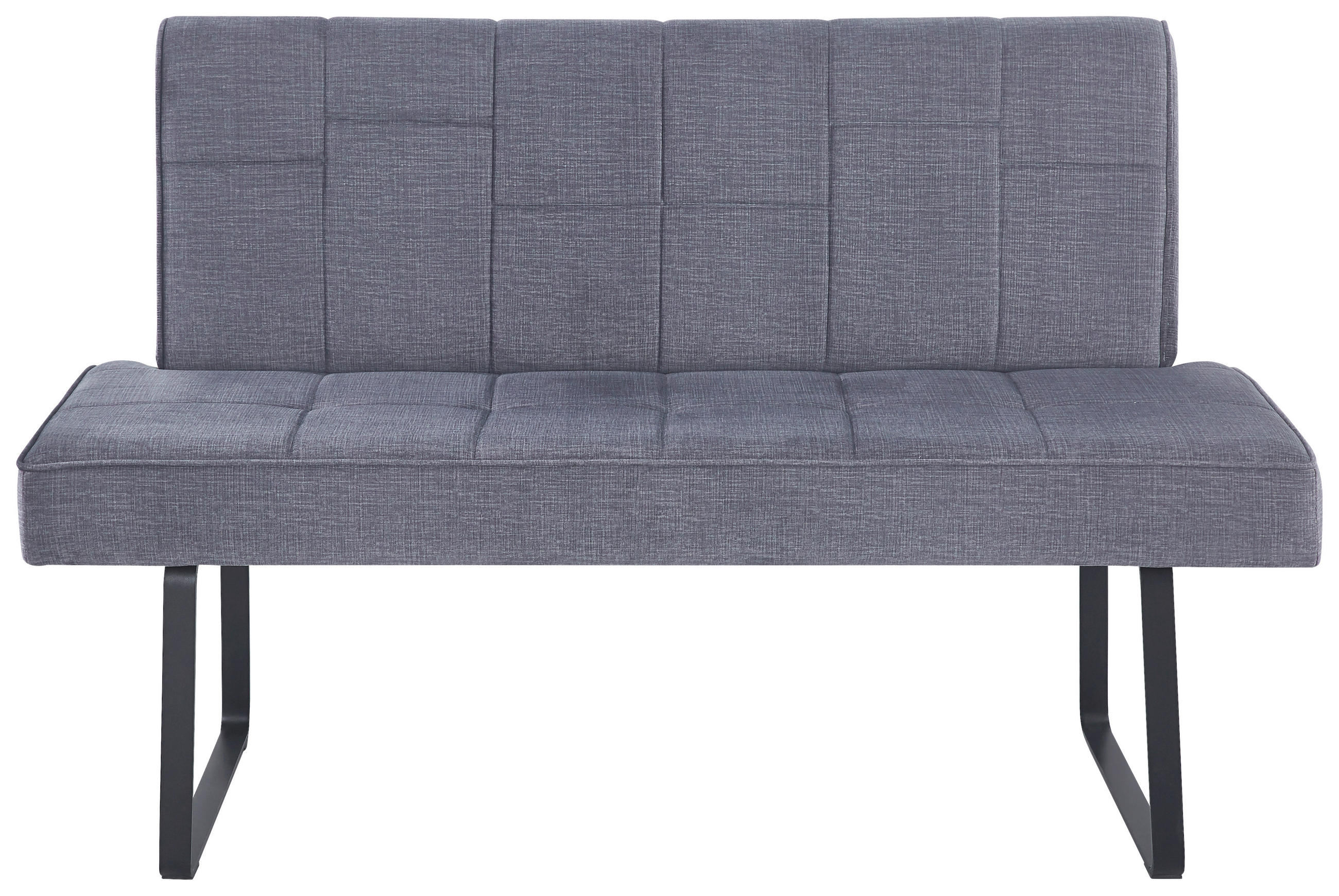 SITZBANK in Metall, Textil Dunkelgrau  - Dunkelgrau/Schwarz, KONVENTIONELL, Textil/Metall (140/88/62cm) - MID.YOU
