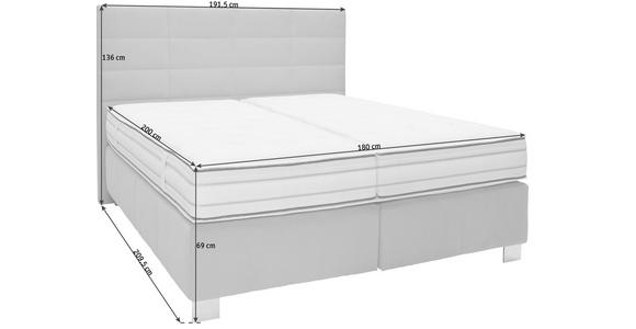 BOXSPRINGBETT 180/200 cm  in Sandfarben  - Sandfarben/Alufarben, KONVENTIONELL, Holzwerkstoff/Textil (180/200cm) - Dieter Knoll