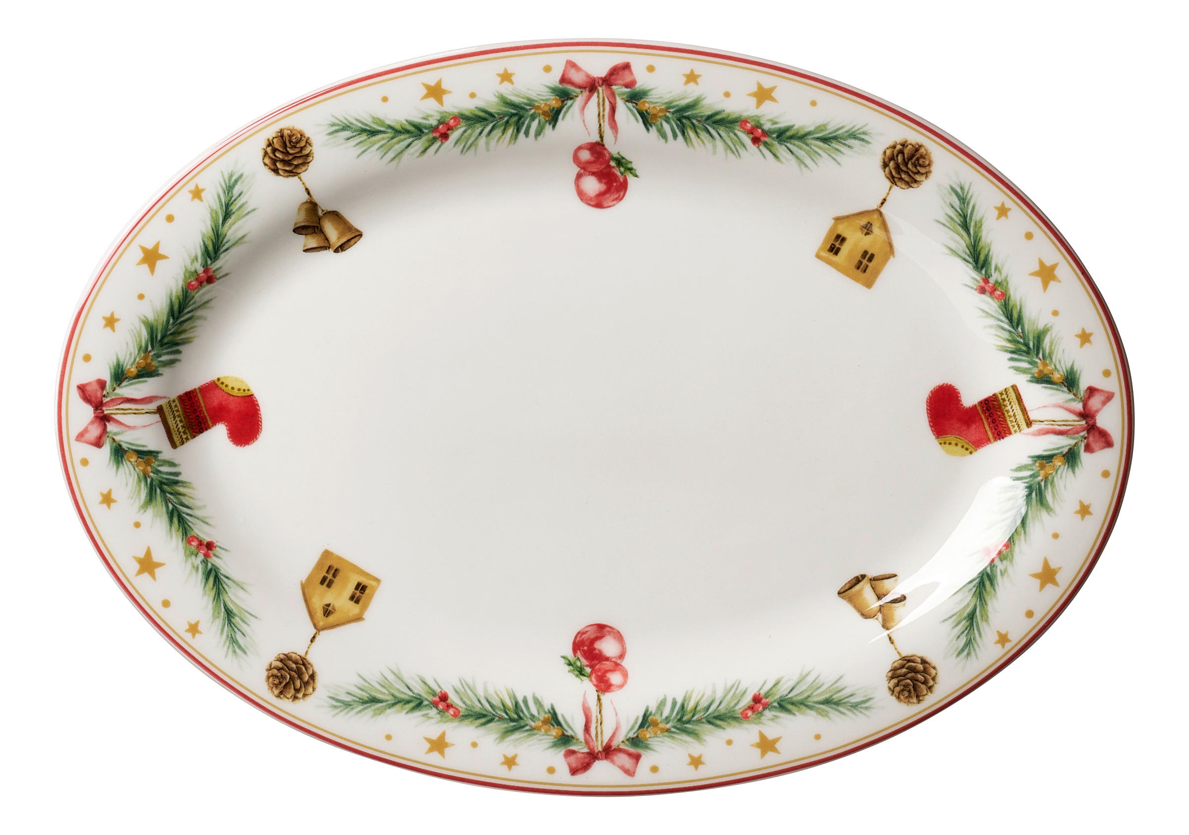 SERVÍROVACÍ PODNOS, keramika, 32/21/3 cm - vícebarevná, Basics, keramika (32/21/3cm)